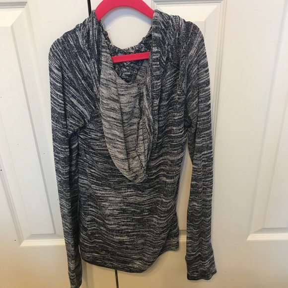 Knit Lace-Up Hoodie - Picture 3 of 3